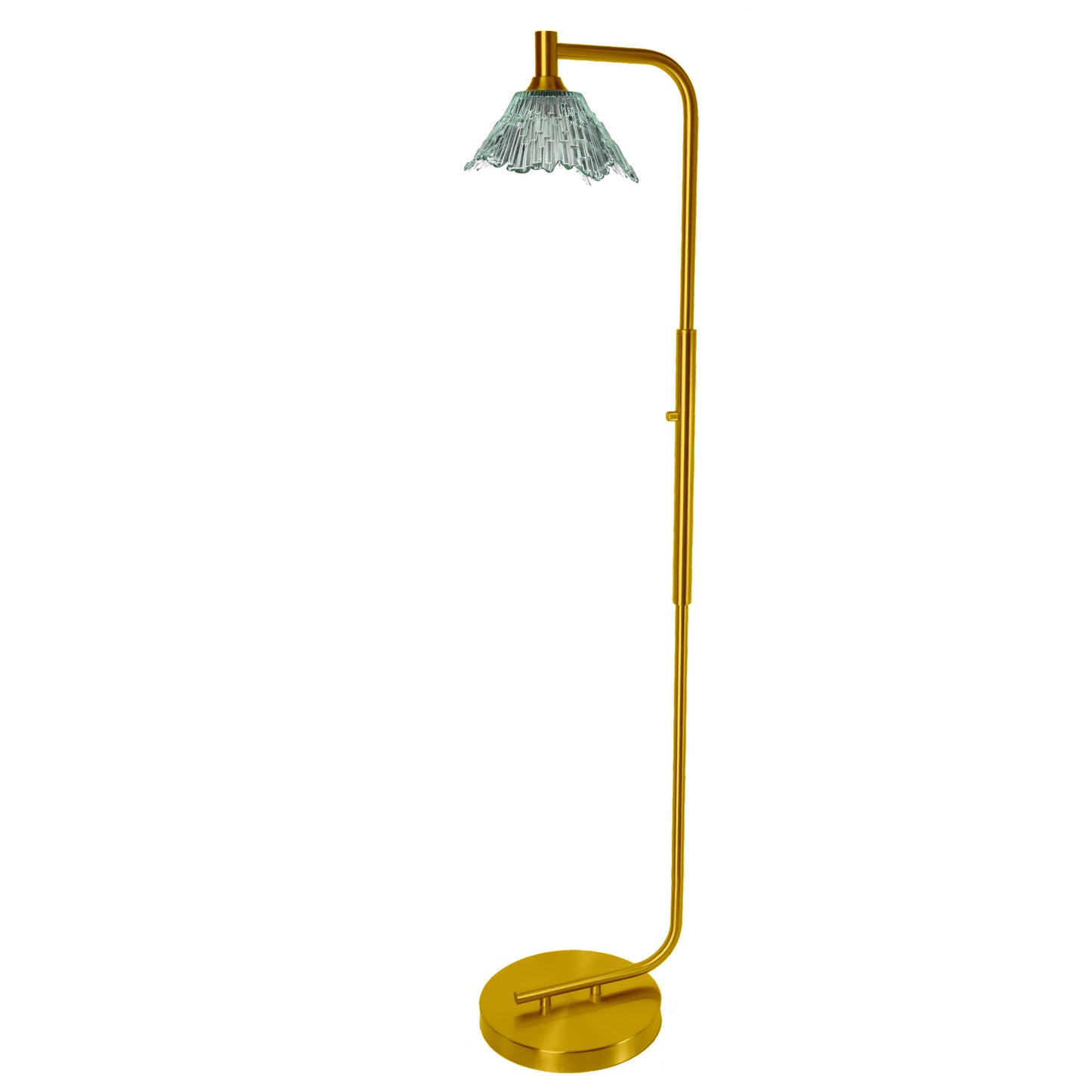 212 Floor Lamp-Glass-Bicycle Glass Co - Hotshop-Steel Blue-Brushed Nickel-Bicycle Glass Co