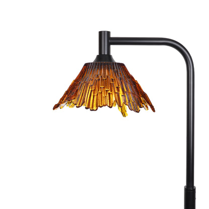 212 Floor Lamp-Glass-Bicycle Glass Co - Hotshop-Golden Amber-Matte Black-Bicycle Glass Co