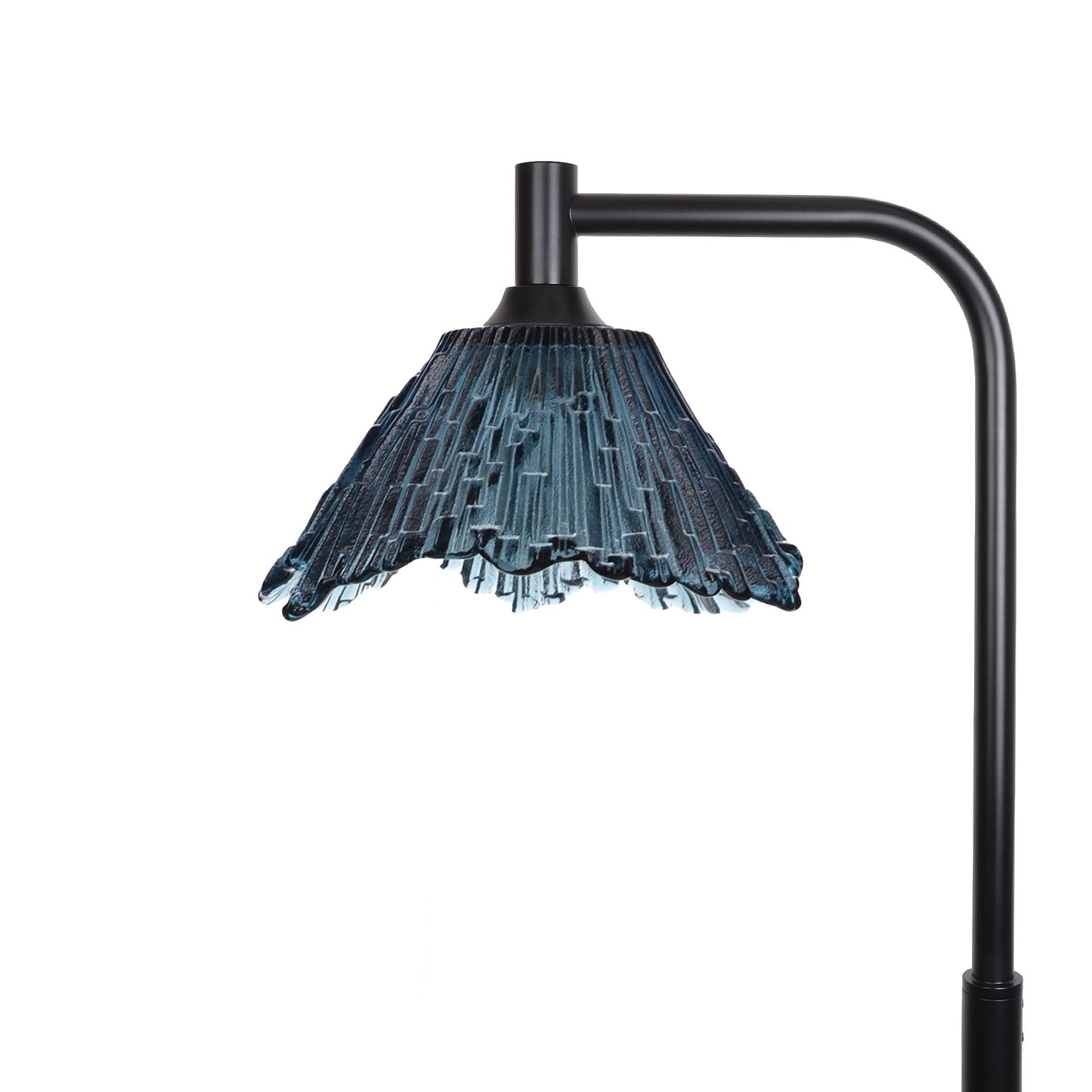 212 Floor Lamp-Glass-Bicycle Glass Co - Hotshop-Slate Gray-Matte Black-Bicycle Glass Co