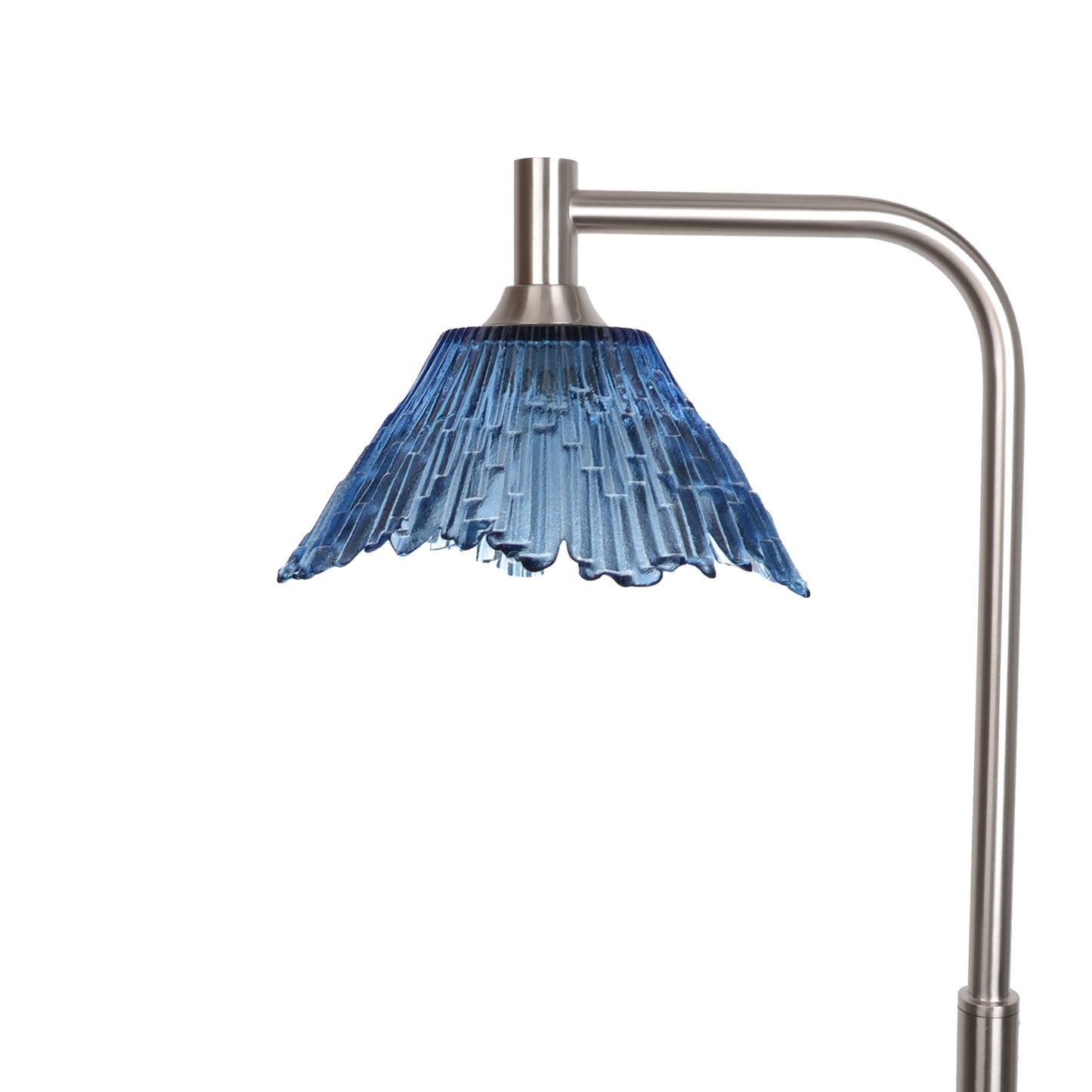 212 Floor Lamp-Glass-Bicycle Glass Co - Hotshop-Steel Blue-Brushed Nickel-Bicycle Glass Co
