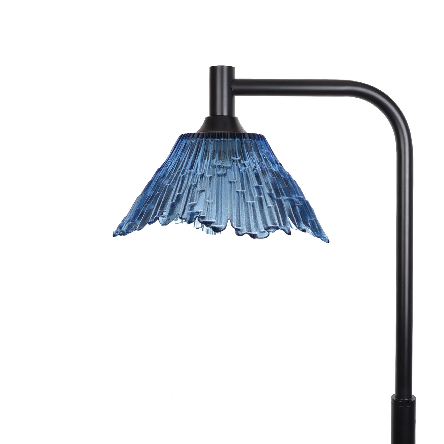 212 Floor Lamp-Glass-Bicycle Glass Co - Hotshop-Steel Blue-Matte Black-Bicycle Glass Co