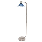 212 Floor Lamp-Glass-Bicycle Glass Co - Hotshop-Steel Blue-Brushed Nickel-Bicycle Glass Co