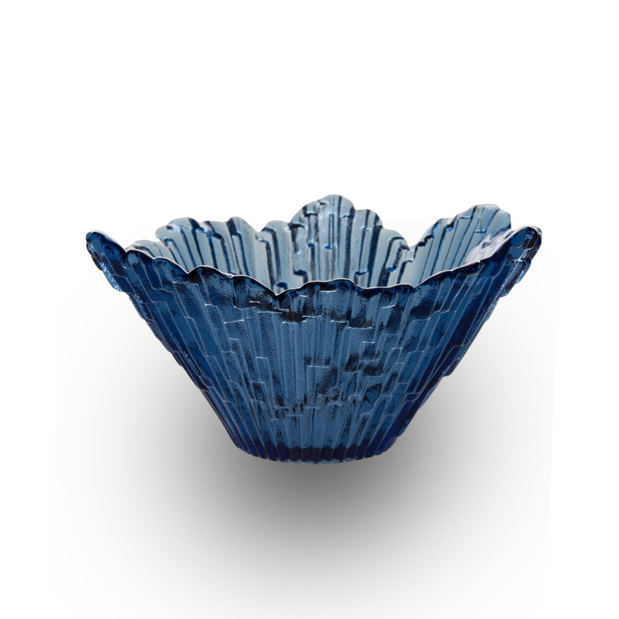 212 Icicle: Small Bowl-Glass-Bicycle Glass Co-Steel Blue-Bicycle Glass Co