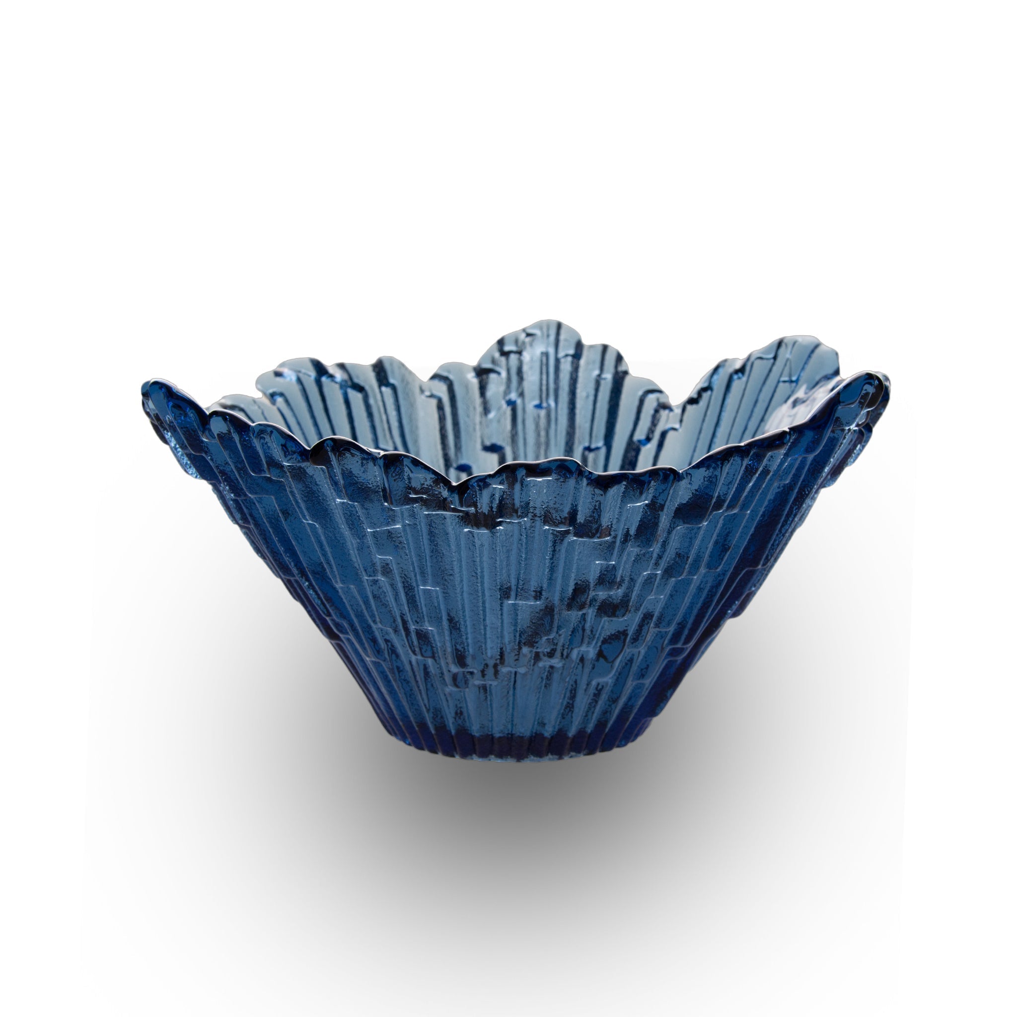 212 Icicle: Small Bowl-Glass-Bicycle Glass Co-Steel Blue-Bicycle Glass Co
