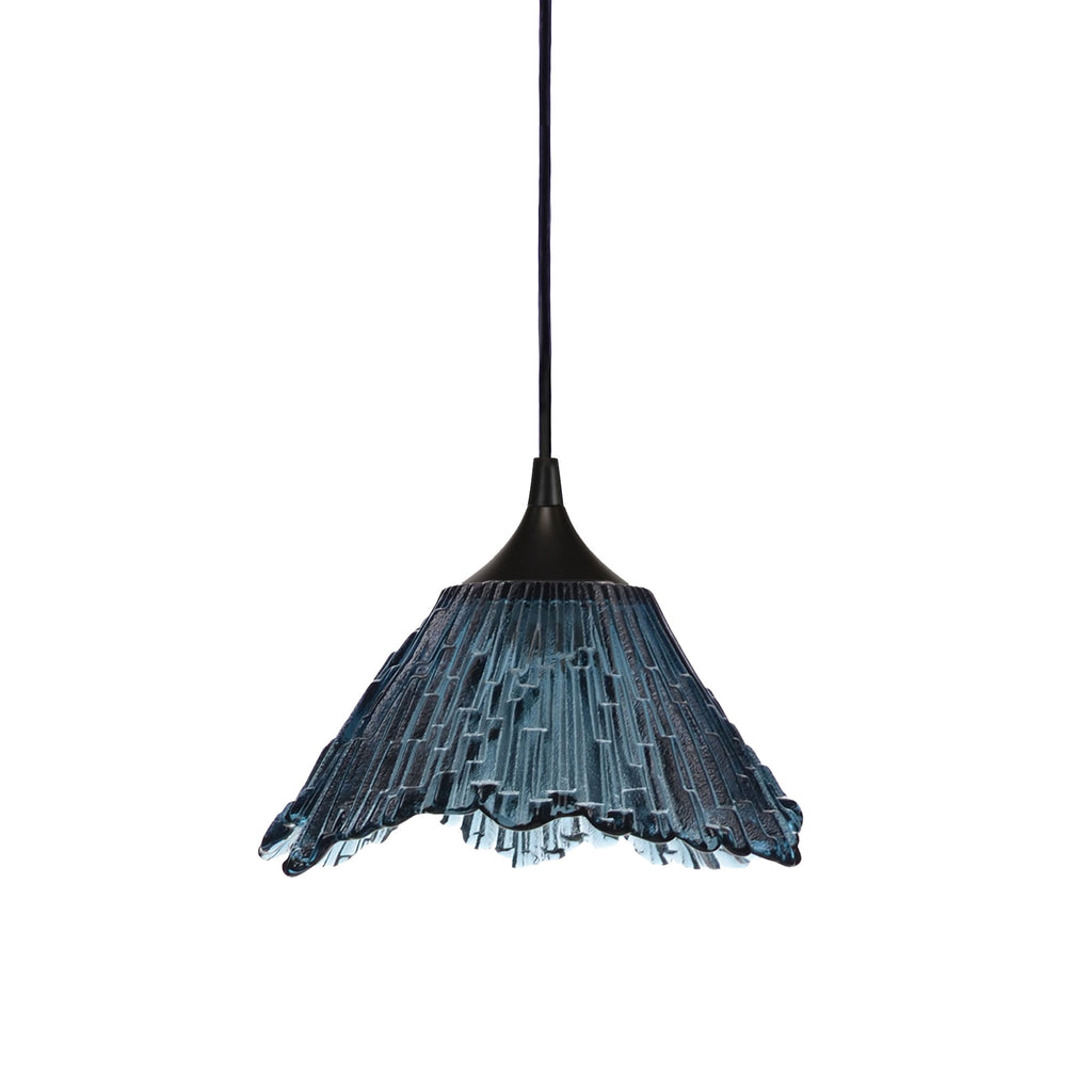 212 Single Pendant Light-Bicycle Glass Co-Matte Black 15ft Cord + Track Mount [Summit]-Slate Gray-Bicycle Glass Co