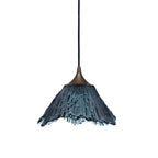 212 Single Pendant Light-Bicycle Glass Co-Antique Bronze 15ft Cord + Track Mount [Summit]-Slate Gray-Bicycle Glass Co