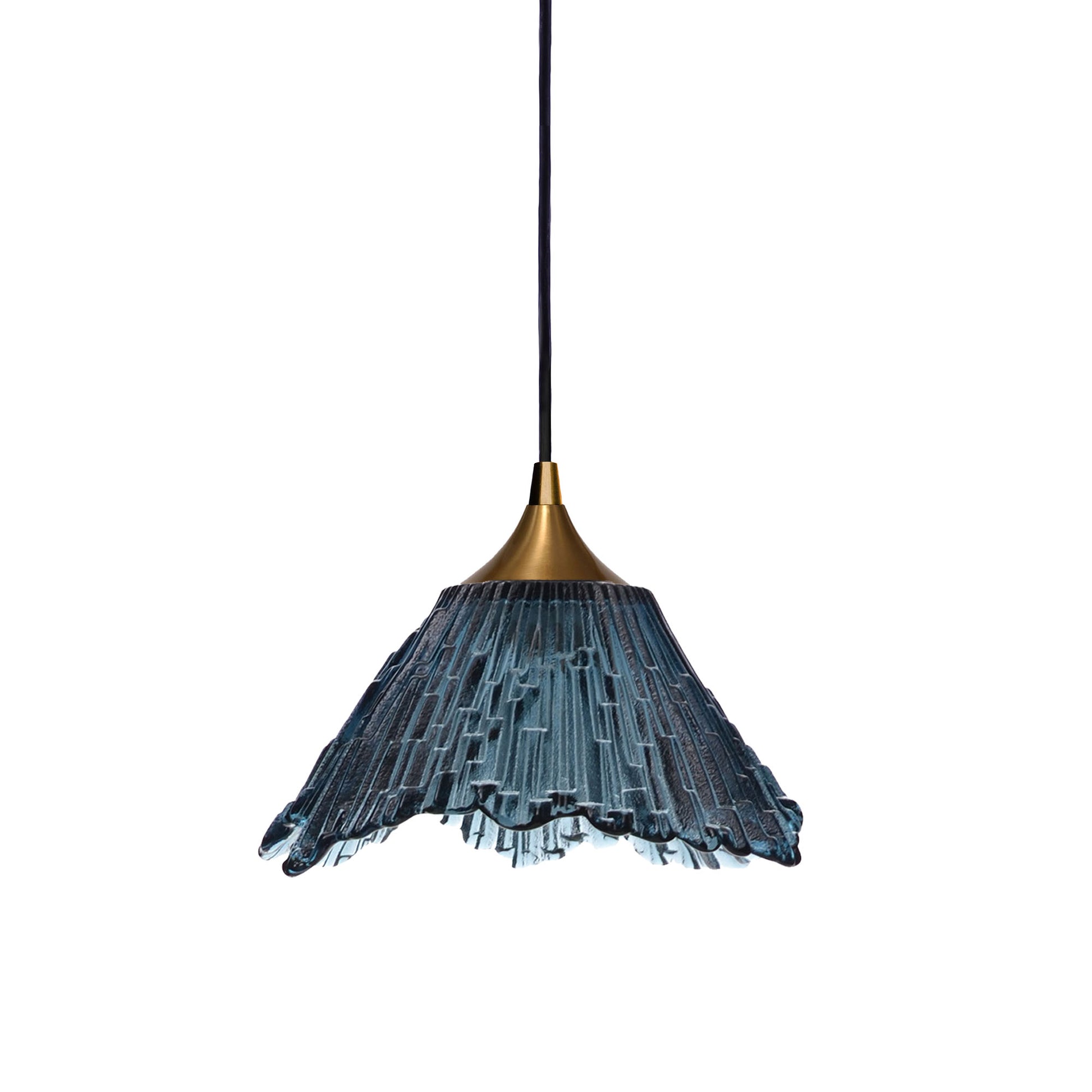 212 Single Pendant Light-Bicycle Glass Co-Polished Brass 15ft Cord + Track Mount [Summit]-Slate Gray-Bicycle Glass Co
