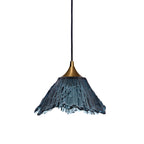 212 Single Pendant Light-Bicycle Glass Co-Polished Brass 15ft Cord + Track Mount [Summit]-Slate Gray-Bicycle Glass Co