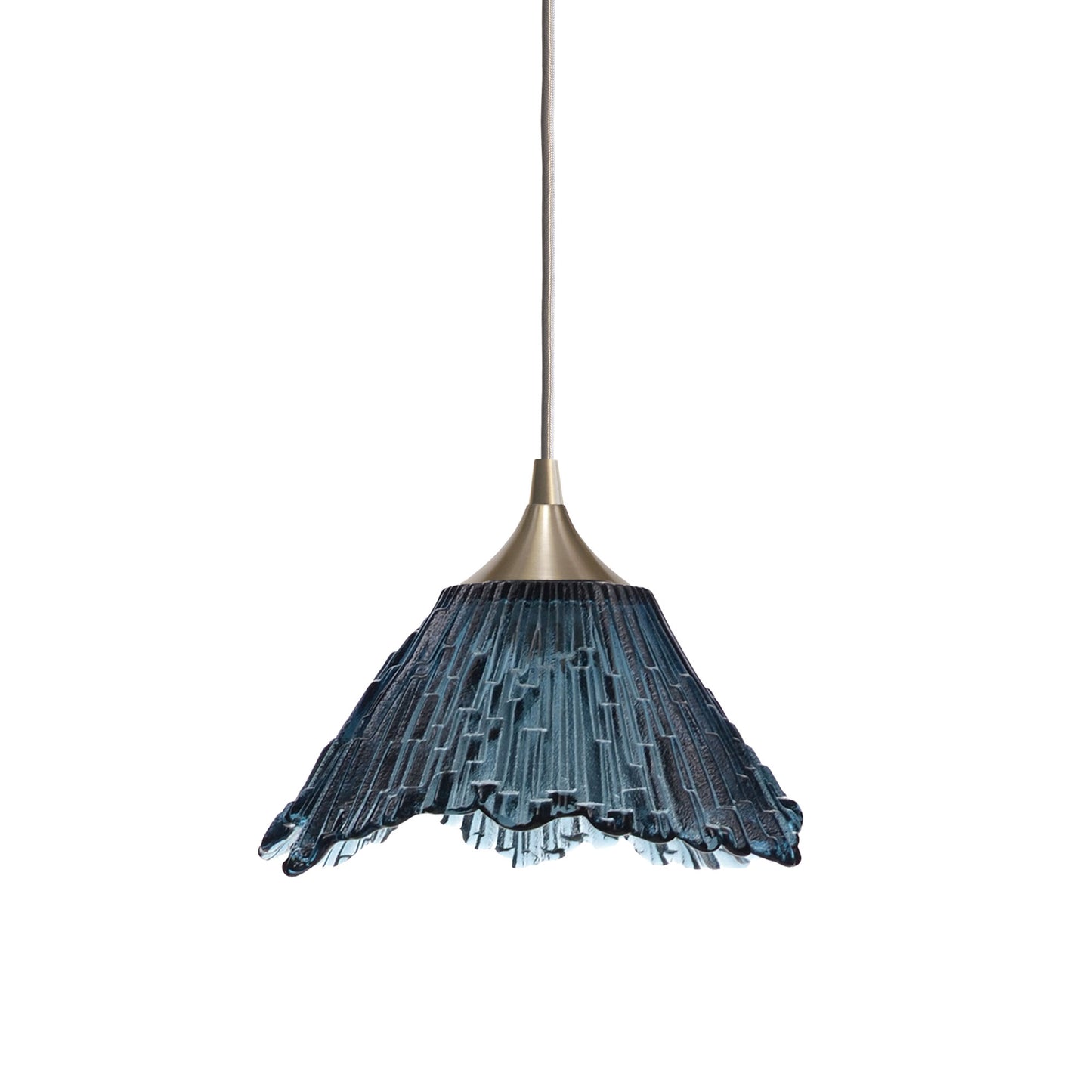 212 Single Pendant Light-Bicycle Glass Co-Slate Gray-Brushed Nickel - 8ft Cord-Bicycle Glass Co