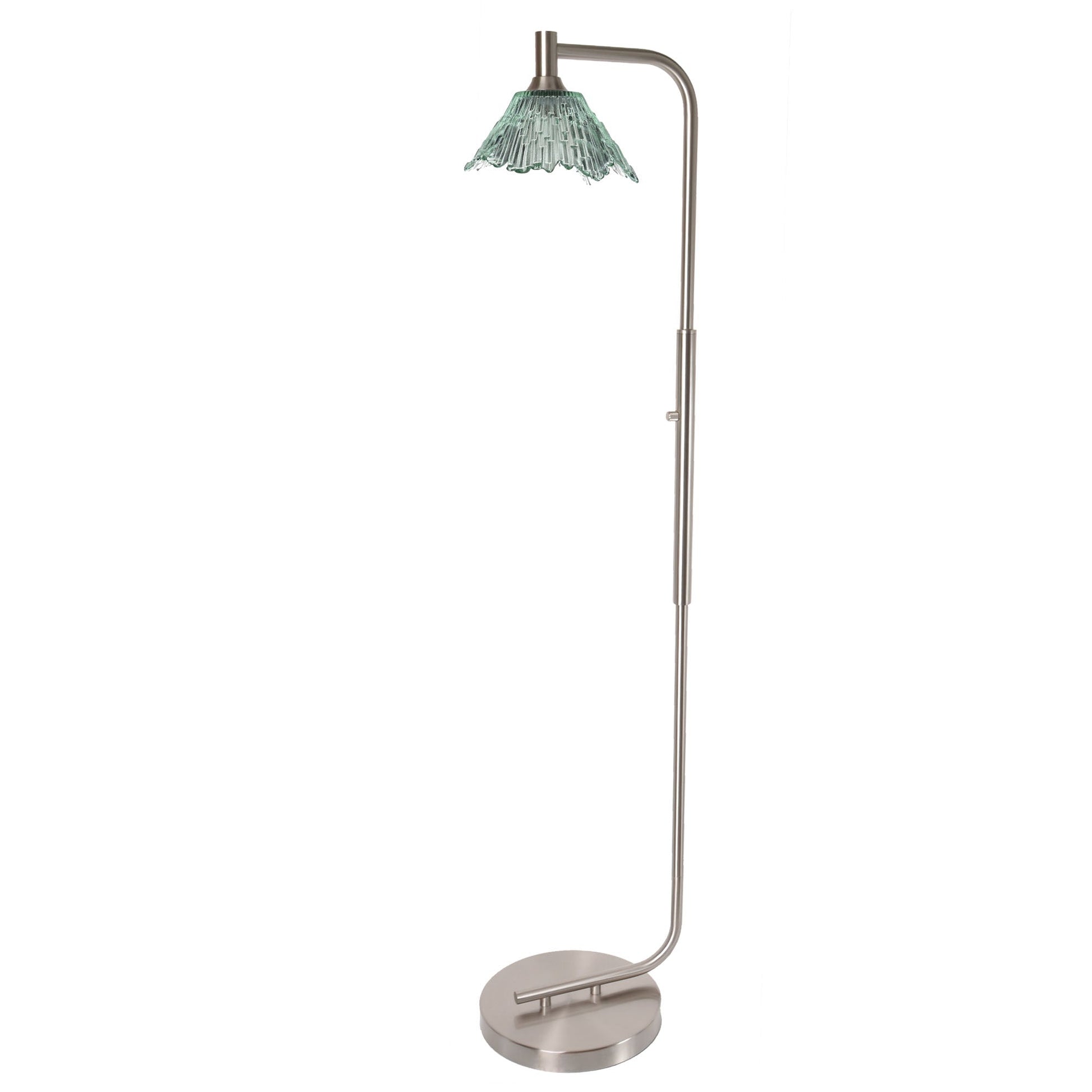 212 Summit: Floor Lamp-Glass-Bicycle Glass Co - Hotshop-Slate Gray-Brushed Nickel-Bicycle Glass Co