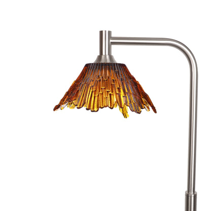 212 Summit: Floor Lamp-Glass-Bicycle Glass Co - Hotshop-Golden Amber-Brushed Nickel-Bicycle Glass Co