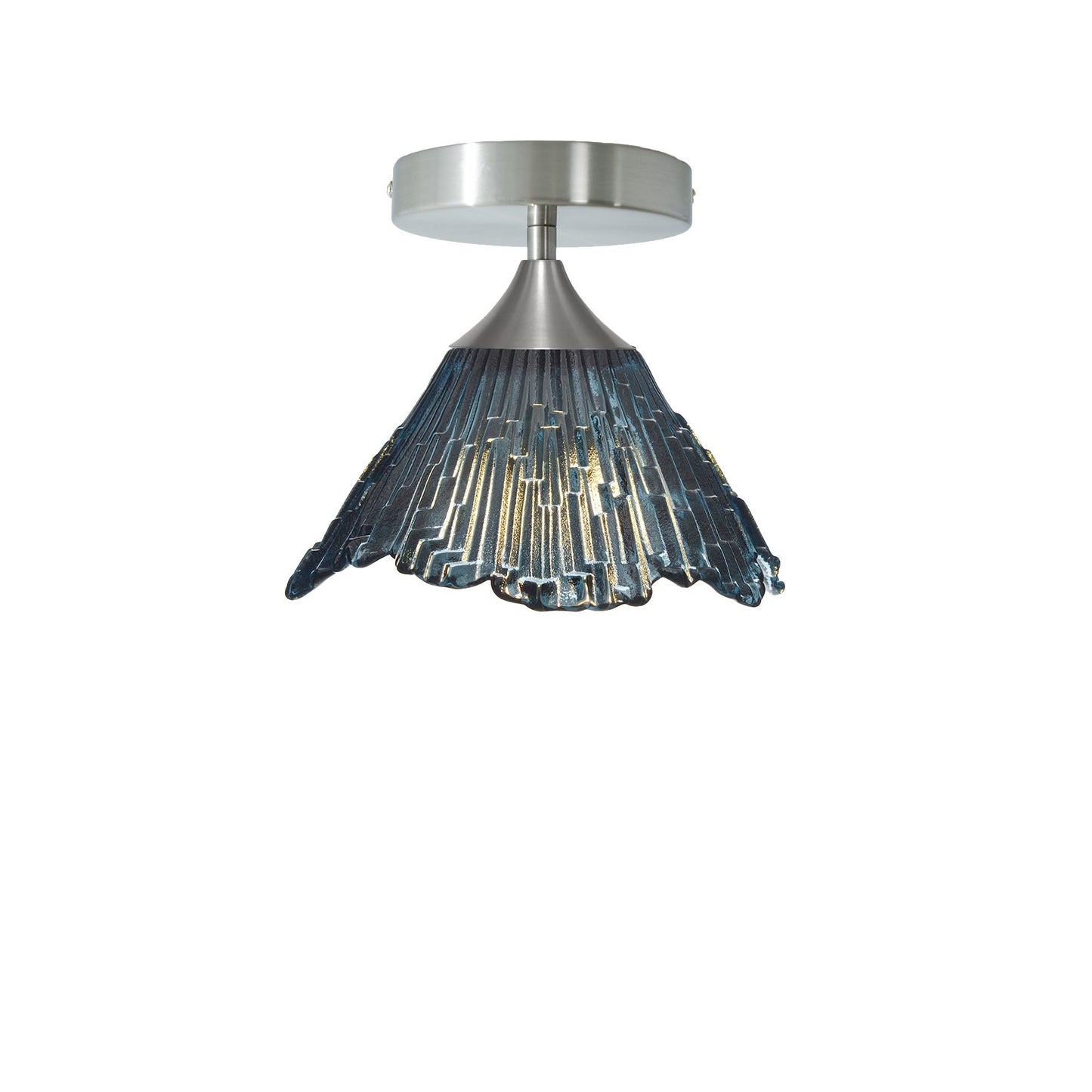 212 Summit: Semi Flush Light-Glass-Bicycle Glass Co - Hotshop-Slate Gray-Brushed Nickel-Bicycle Glass Co