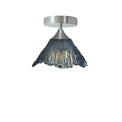 212 Summit: Semi Flush Light-Glass-Bicycle Glass Co - Hotshop-Slate Gray-Brushed Nickel-Bicycle Glass Co