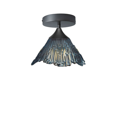 212 Summit: Semi Flush Light-Glass-Bicycle Glass Co - Hotshop-Slate Gray-Antique Bronze-Bicycle Glass Co