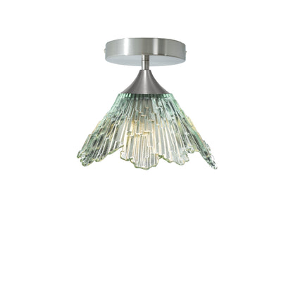 212 Summit: Semi Flush Light-Glass-Bicycle Glass Co - Hotshop-Eco Clear-Brushed Nickel-Bicycle Glass Co