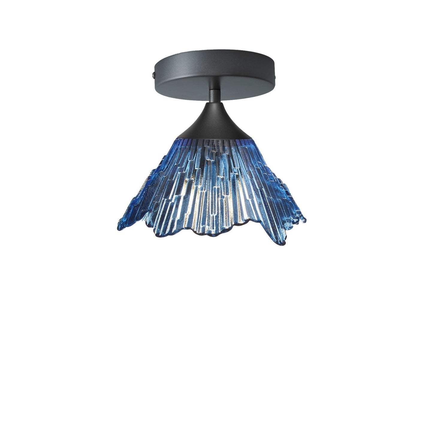 212 Summit: Semi Flush Light-Glass-Bicycle Glass Co - Hotshop-Steel Blue-Antique Bronze-Bicycle Glass Co