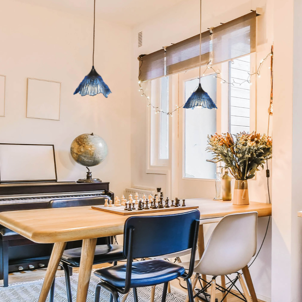 212 Summit: Single Pendant Light-Glass-Bicycle Glass Co - Hotshop-Steel Blue-Antique Bronze-Bicycle Glass Co