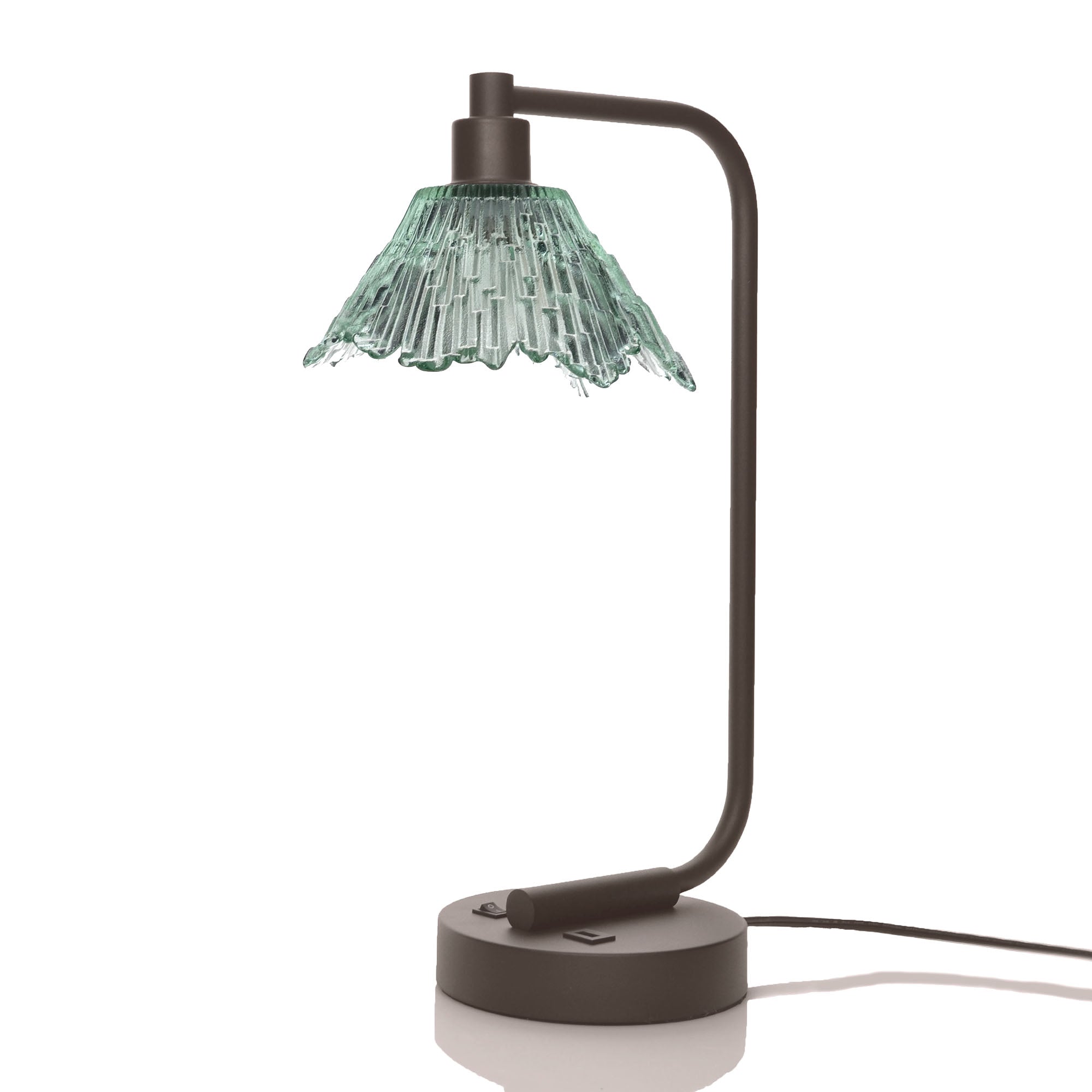 212 Summit: Table Lamp-Glass-Bicycle Glass Co - Hotshop-Eco Clear-Dark Bronze-Bicycle Glass Co