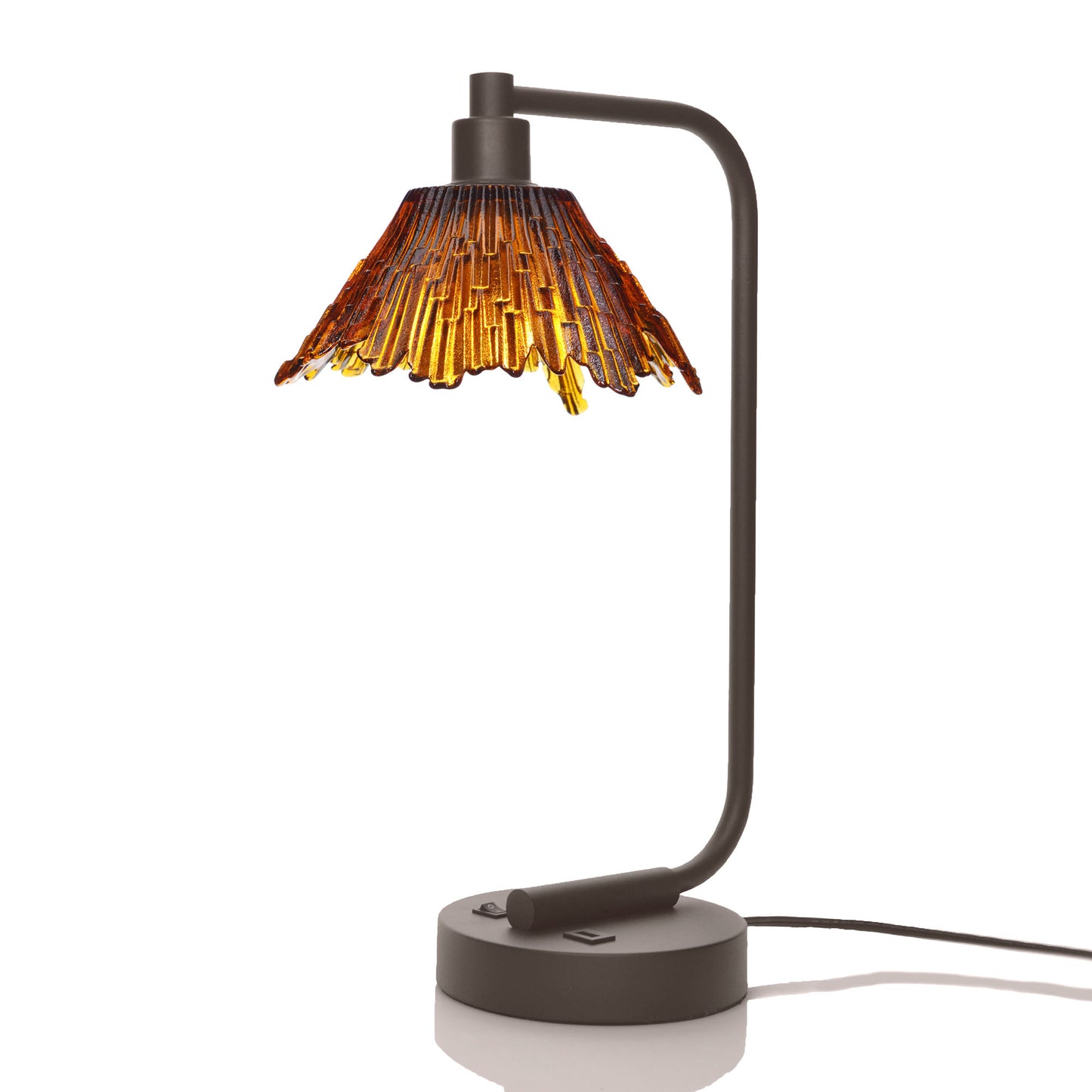 212 Table Lamp-Glass-Bicycle Glass Co - Hotshop-Golden Amber-Dark Bronze-Bicycle Glass Co