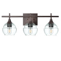 301 3-Light Vanity-Glass-Bicycle Glass Co - Hotshop-Antique Bronze-Eco Clear-Bicycle Glass Co
