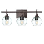 301 3-Light Vanity-Glass-Bicycle Glass Co - Hotshop-Antique Bronze-Eco Clear-Bicycle Glass Co