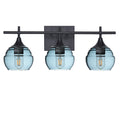 301 3-Light Vanity-Glass-Bicycle Glass Co - Hotshop-Matte Black-Slate Gray-Bicycle Glass Co