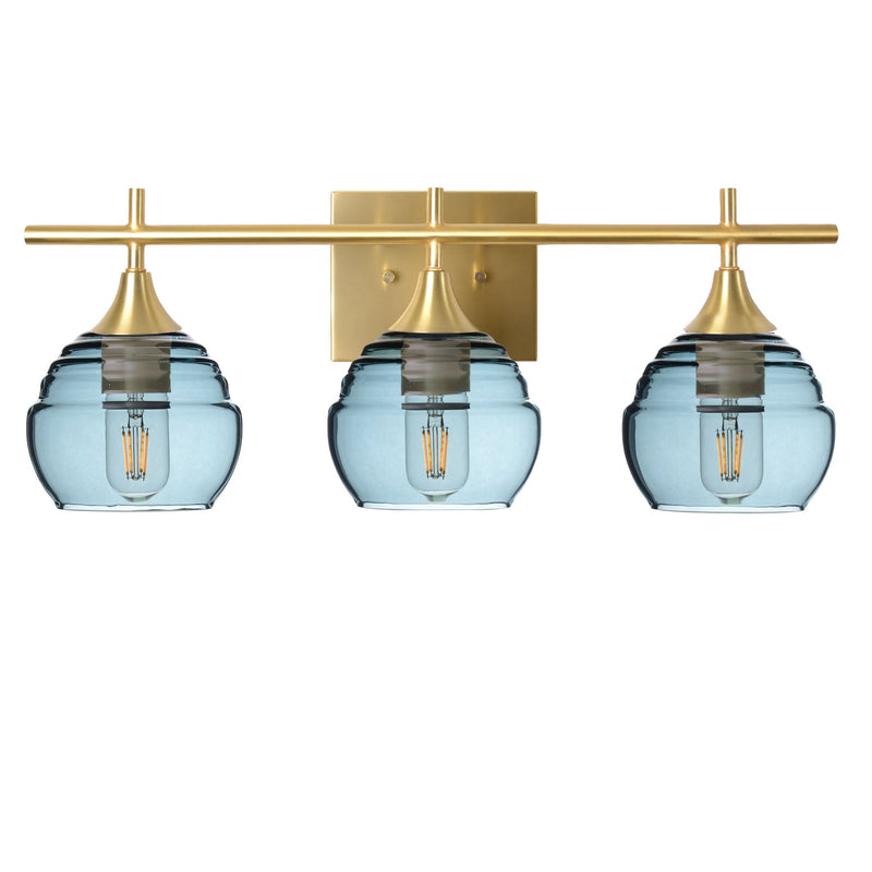301 3-Light Vanity – Polished Brass / Slate Gray