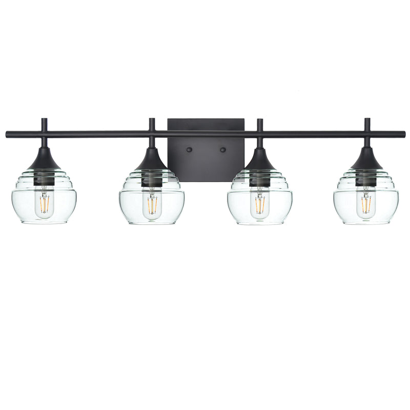301 4-Light Vanity – Eco Clear / Matte Black