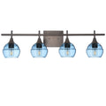 301 4-Light Vanity-Bicycle Glass Co-Steel Blue-Antique Bronze-Bicycle Glass Co