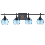 301 4-Light Vanity-Bicycle Glass Co-Steel Blue-Matte Black-Bicycle Glass Co