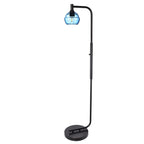 301 Floor Lamp-Glass-Bicycle Glass Co - Hotshop-Steel Blue-Brushed Nickel-Bicycle Glass Co