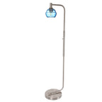 301 Floor Lamp-Glass-Bicycle Glass Co - Hotshop-Steel Blue-Brushed Nickel-Bicycle Glass Co