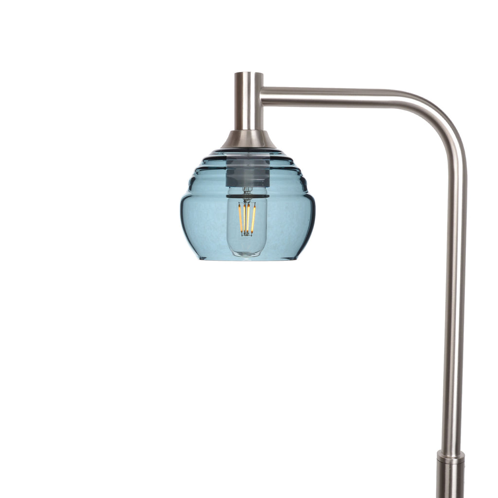 301 Floor Lamp-Glass-Bicycle Glass Co - Hotshop-Slate Gray-Brushed Nickel-Bicycle Glass Co
