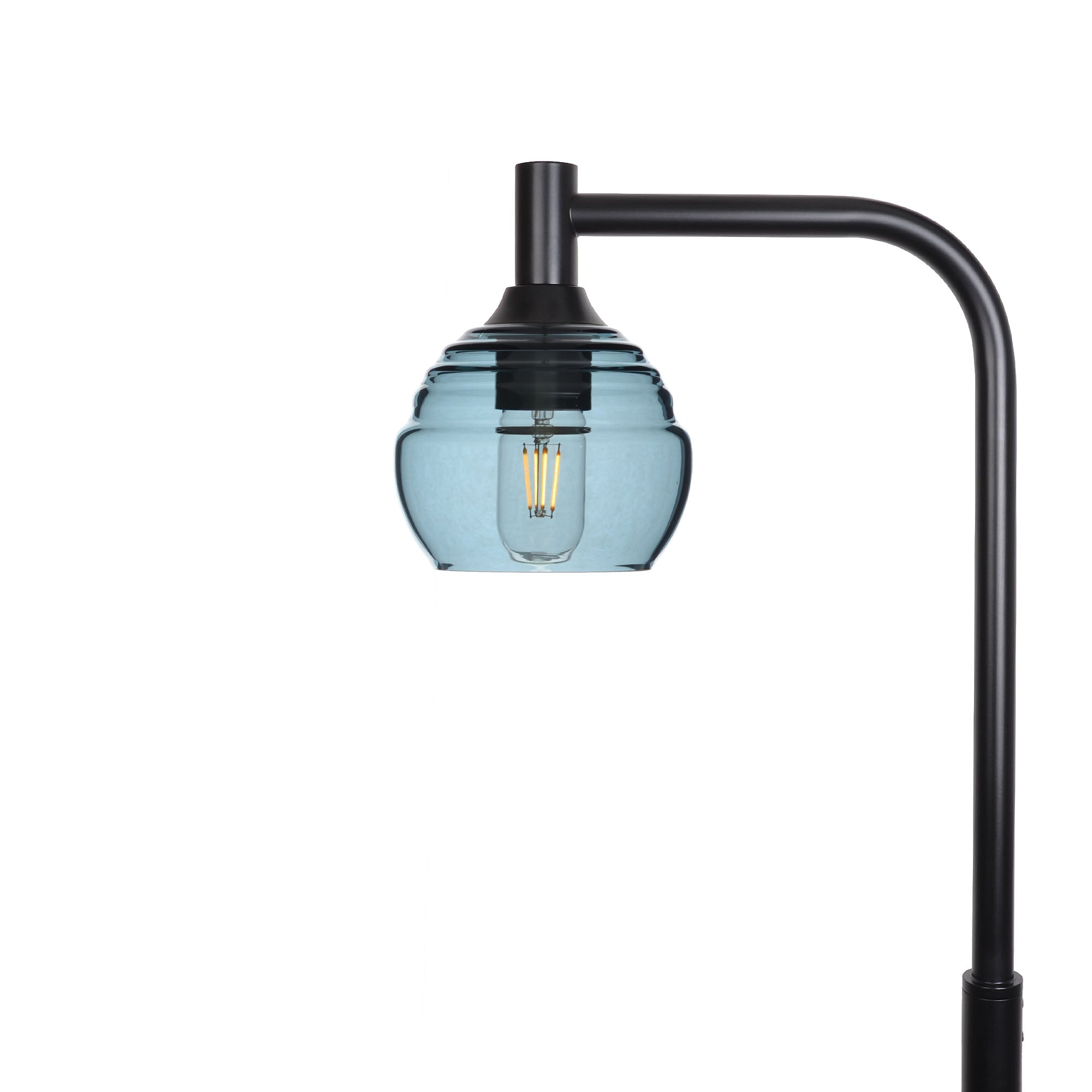 301 Floor Lamp-Glass-Bicycle Glass Co - Hotshop-Slate Gray-Matte Black-Bicycle Glass Co