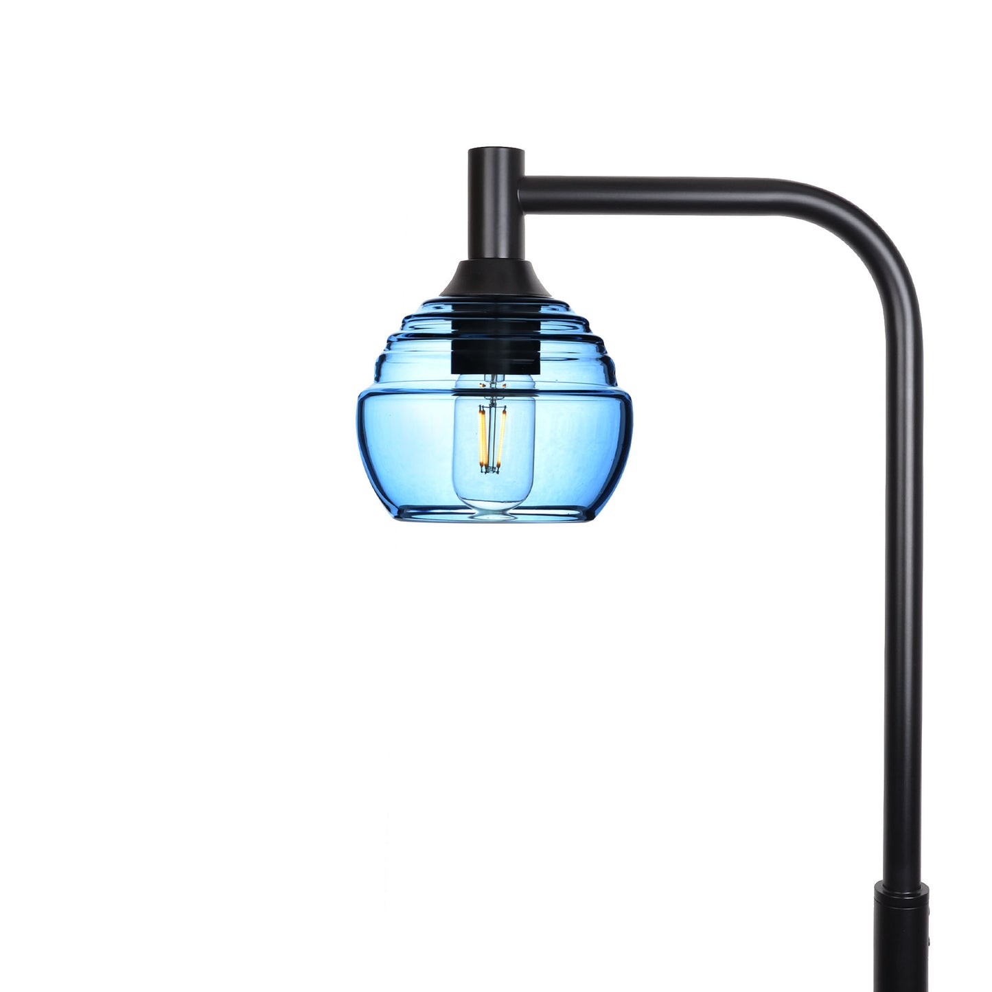 301 Floor Lamp-Glass-Bicycle Glass Co - Hotshop-Steel Blue-Matte Black-Bicycle Glass Co