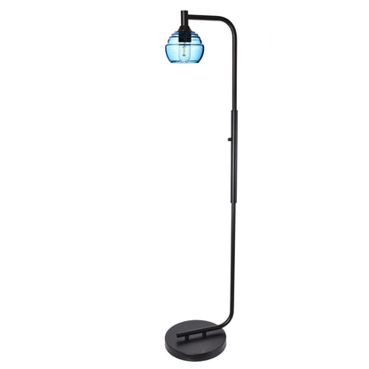 301 Lucent: Floor Lamp-Glass-Bicycle Glass Co - Hotshop-Eco Clear-Brushed Nickel-Bicycle Glass Co