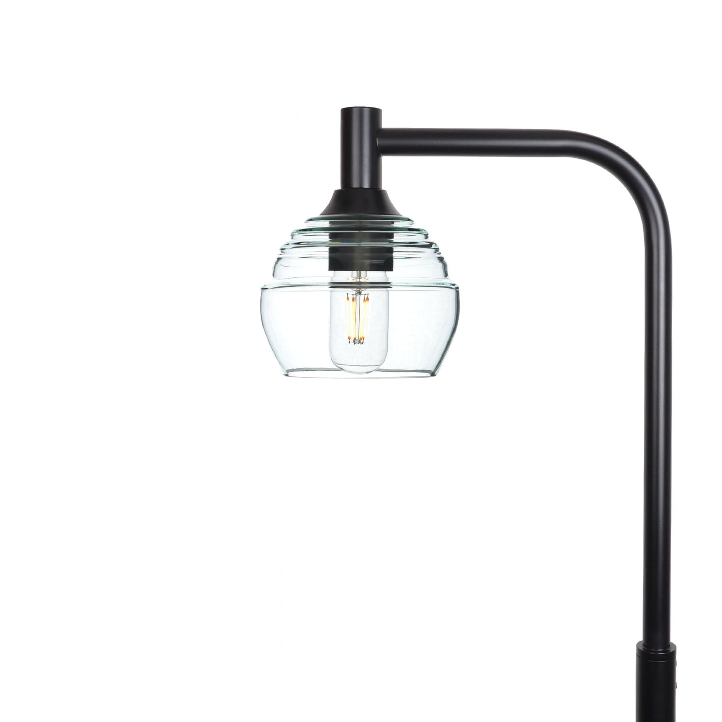 301 Lucent: Floor Lamp-Glass-Bicycle Glass Co - Hotshop-Eco Clear-Matte Black-Bicycle Glass Co