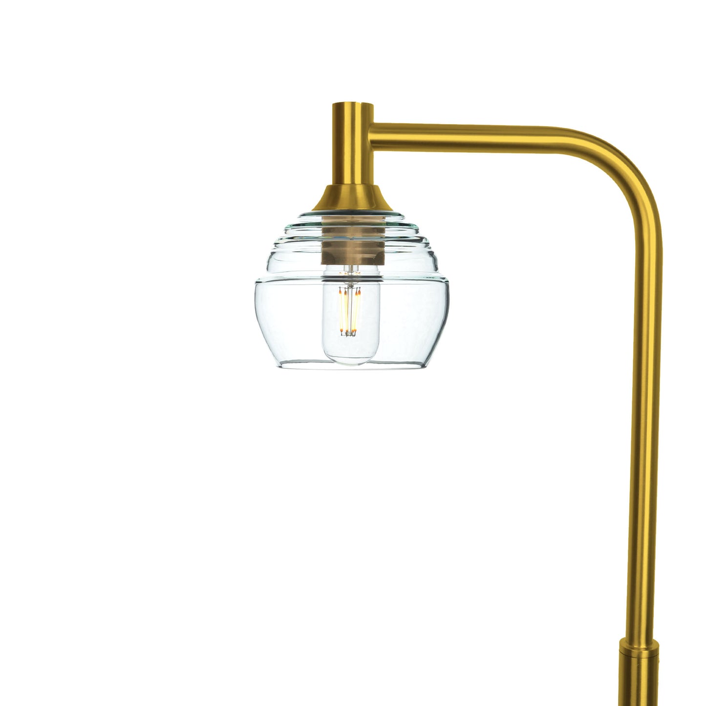301 Lucent: Floor Lamp-Glass-Bicycle Glass Co - Hotshop-Eco Clear-Polished Brass-Bicycle Glass Co