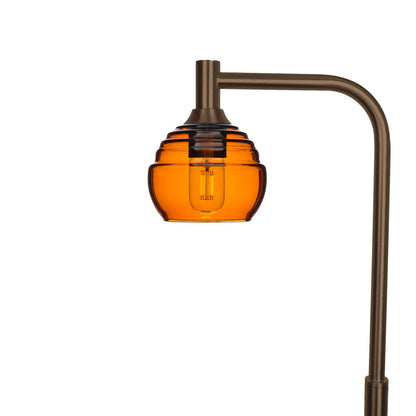 301 Lucent: Floor Lamp-Glass-Bicycle Glass Co - Hotshop-Golden Amber-Antique Bronze-Bicycle Glass Co