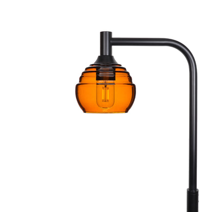 301 Lucent: Floor Lamp-Glass-Bicycle Glass Co - Hotshop-Golden Amber-Matte Black-Bicycle Glass Co