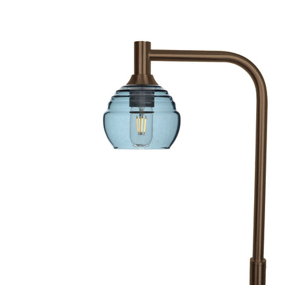 301 Lucent: Floor Lamp-Glass-Bicycle Glass Co - Hotshop-Slate Gray-Antique Bronze-Bicycle Glass Co