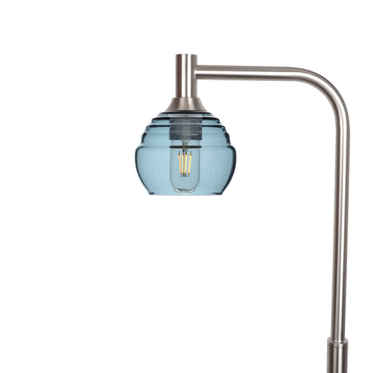 301 Lucent: Floor Lamp-Glass-Bicycle Glass Co - Hotshop-Slate Gray-Brushed Nickel-Bicycle Glass Co