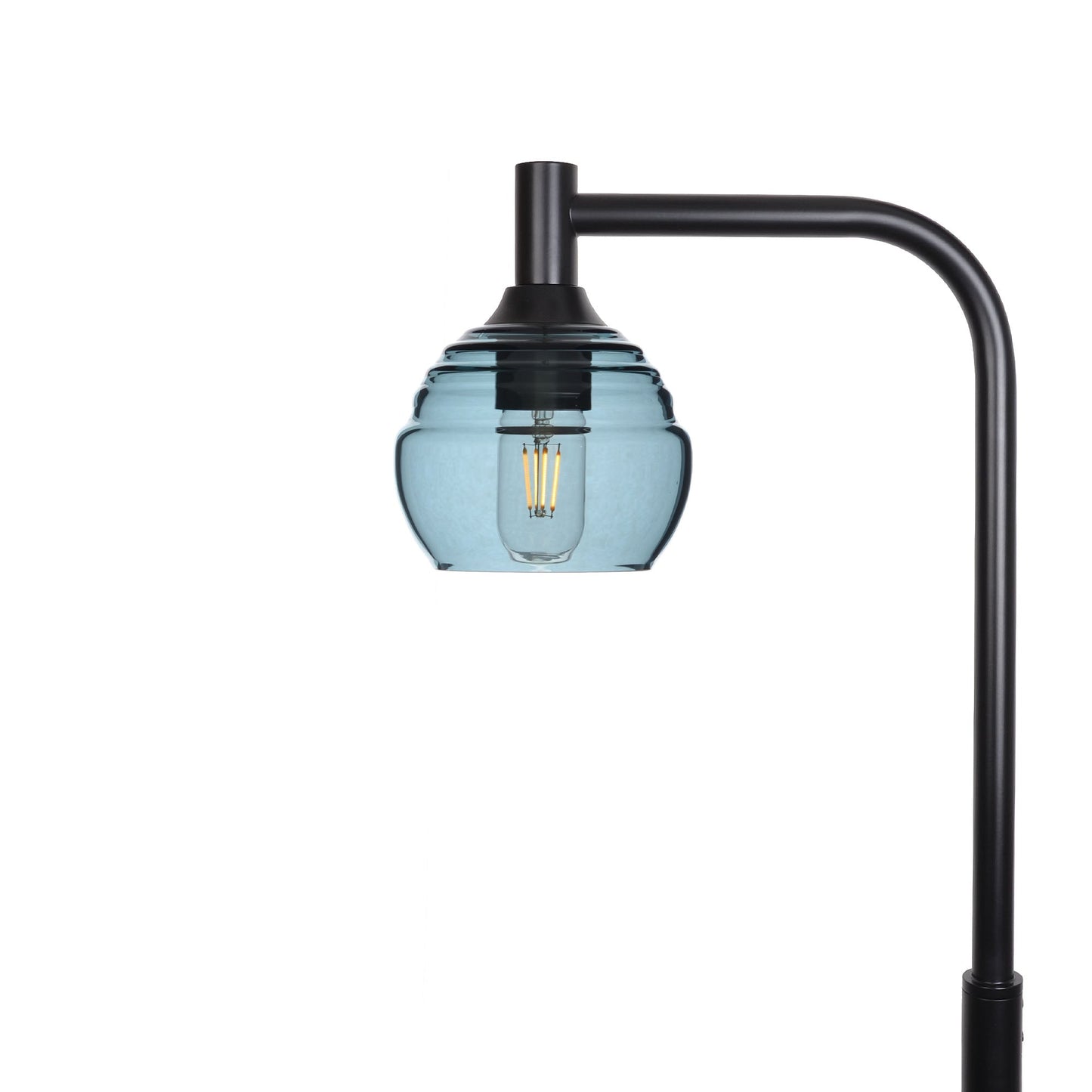 301 Lucent: Floor Lamp-Glass-Bicycle Glass Co - Hotshop-Slate Gray-Matte Black-Bicycle Glass Co