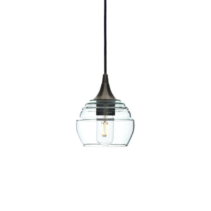 301 Lucent: Single Pendant Light-Glass-Bicycle Glass Co - Hotshop-Eco Clear-Antique Bronze-Bicycle Glass Co