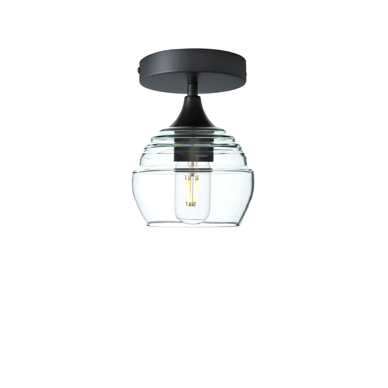 301 Semi-Flush Light – Eco Clear / Antique Bronze