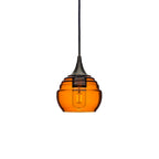 301 Single Pendant Light-Bicycle Glass Co-Antique Bronze - 4ft Cord-Lucent-Golden Amber-Bicycle Glass Co