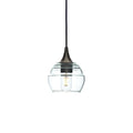 301 Single Pendant Light-Bicycle Glass Co-Antique Bronze - 4ft Cord-Eco Clear-Bicycle Glass Co
