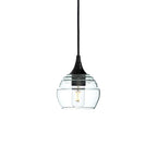 301 Single Pendant Light-Bicycle Glass Co-Matte Black - 4ft Cord-Eco Clear-Bicycle Glass Co