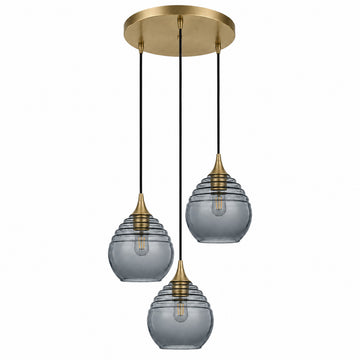 Polished Brass - 4ft Cord / Slate Gray