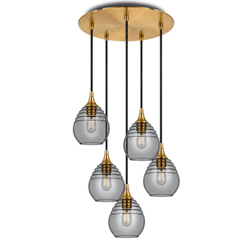 Slate Gray / Polished Brass - 4ft Cord